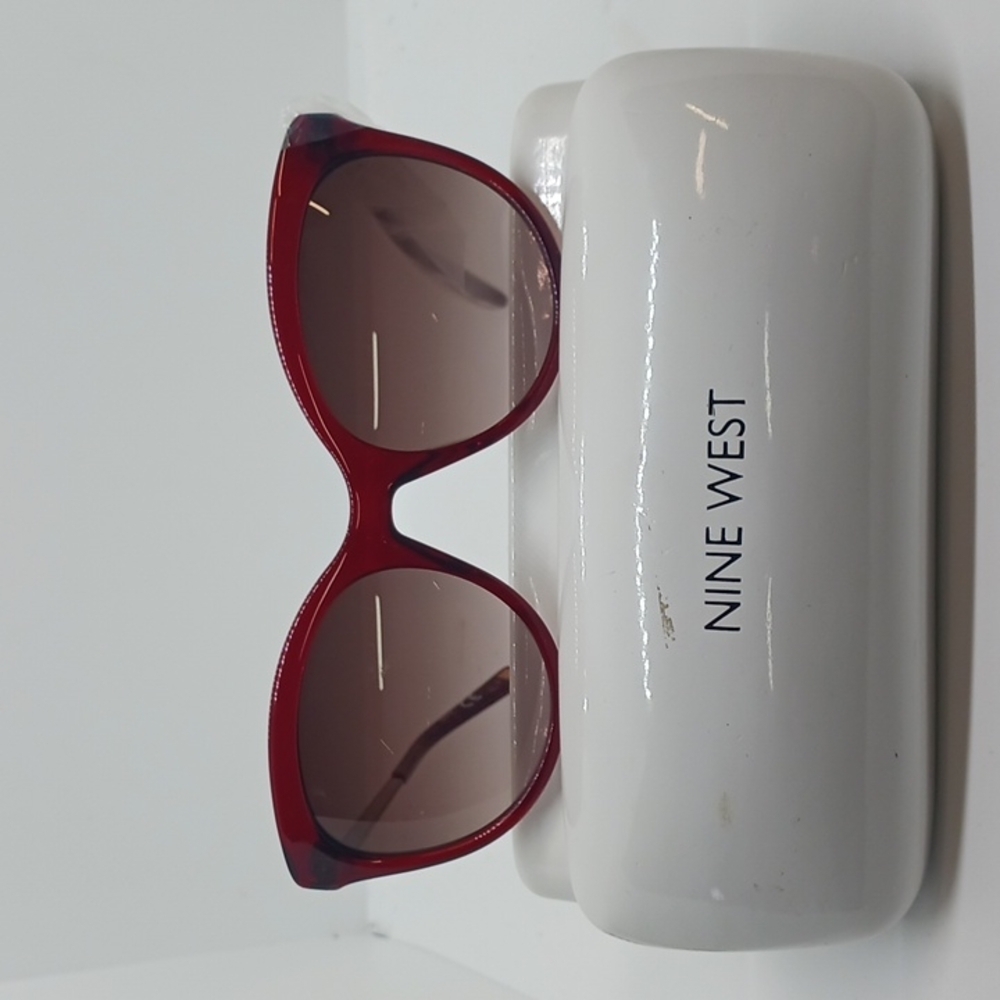 NWT WOMEN'S NINE WEST SUNGLASSES 901S CRYSTAL BURGUNDY